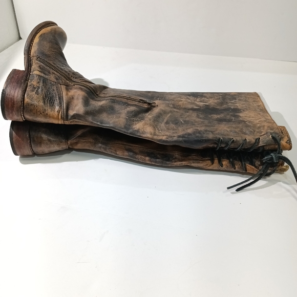 Bed Stu Manchester In TAUPE RUSTIC MASON Riding Boot - Picture 4 of 7